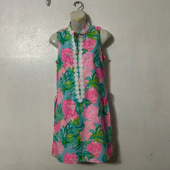 Lilly Pulitzer Pink and Blue Floral Dress - Picture 2 of 10